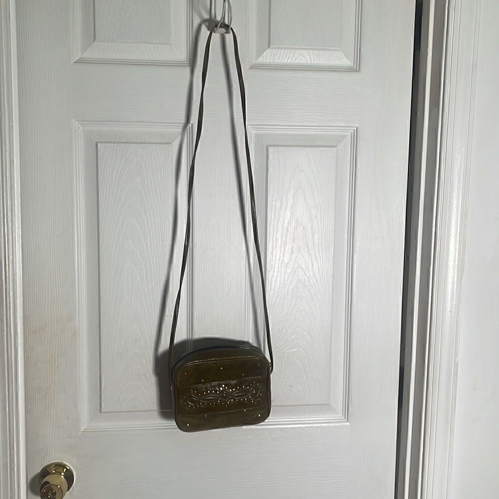 LJ Simone Vintage Leather and Suede Cross Body Bag